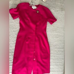 Danny & Nicole Pink Sheath Midi Dress for Cocktail